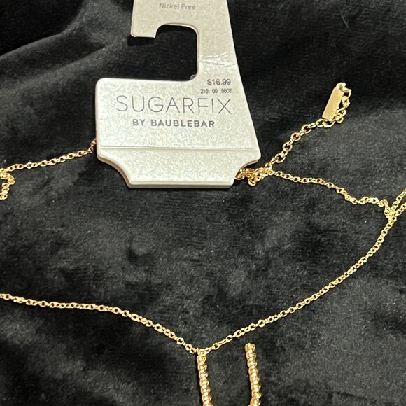 SUGAR FIX by Baublebar Initial Necklaces - Nickel Free - F, I, Q, U, W - Picture 14 of 15